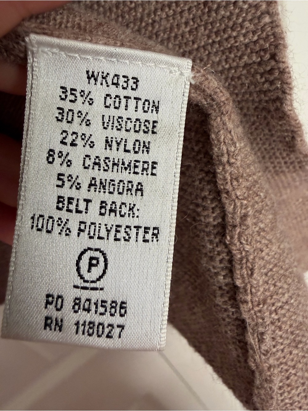 Boden vintage label Y2K Taupe Open Front Knit Cardigan Sweater - UK 14 - Picture 5 of 11